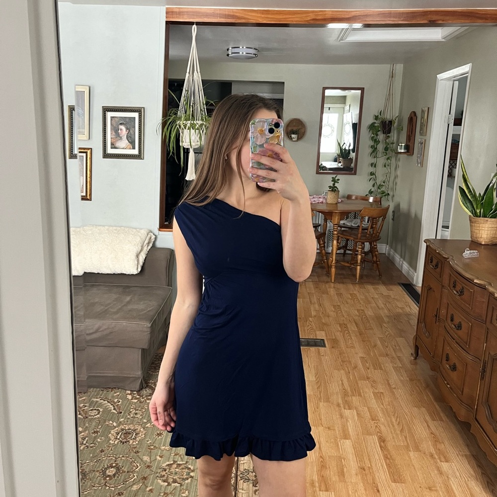 GILLI USA mini jersey off the shoulder dress